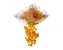 Orange indicator silica gel desiccant pack