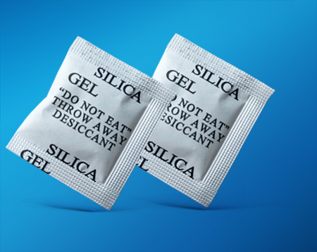 Dry Cargo White Silica Gel Desiccant Packets For Leather Bag