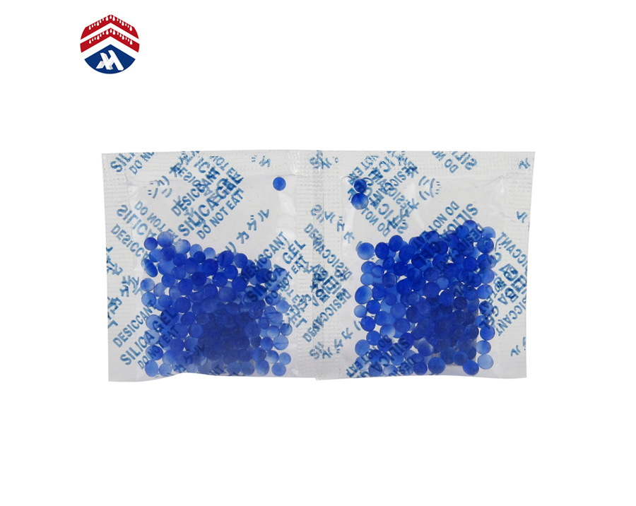 Blue indicator silica gel desiccant pack