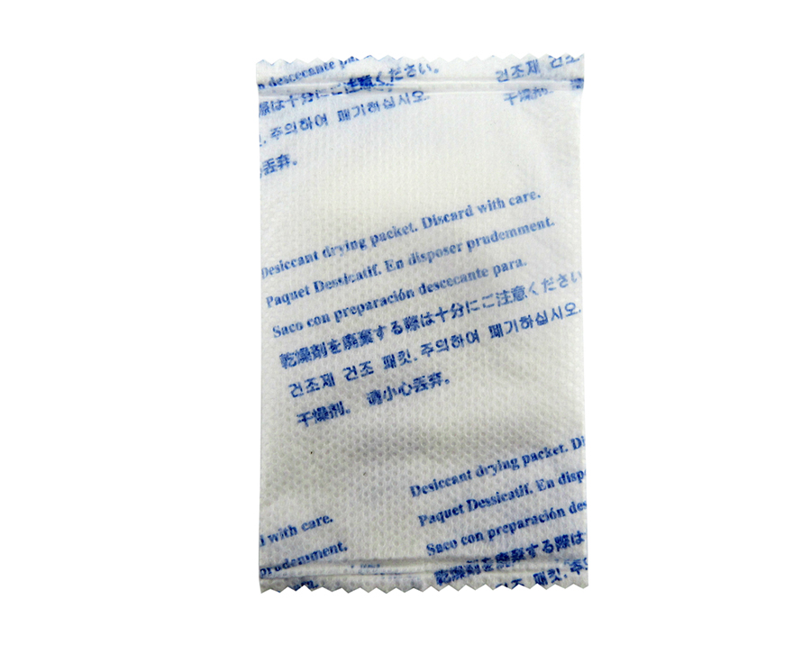 Calcium Chloride Desiccant Blue Italic Letter Languag Chinese, Japanese, French, English, Korean, Spanish                
